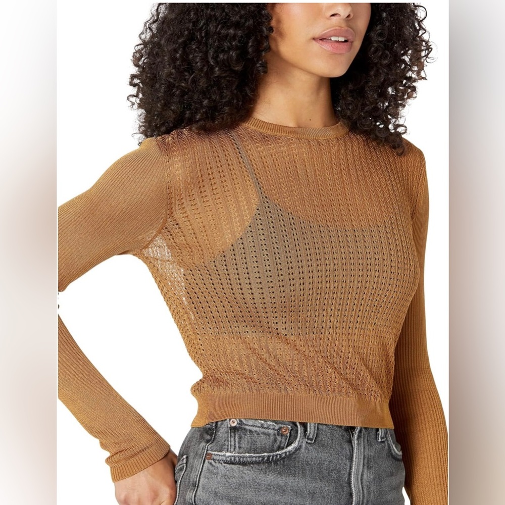 Free People H2O Crew Pullover Cropped NWT Small - Picture 4 of 5